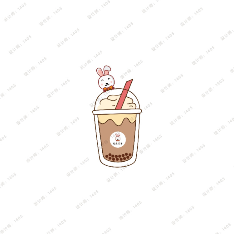 兔兔的茶logo
