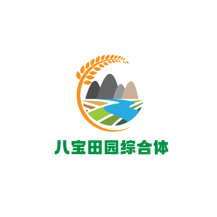 八宝田园综合体logo