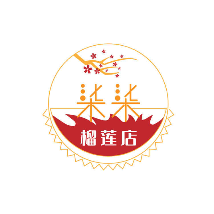 柒柒榴莲店logo