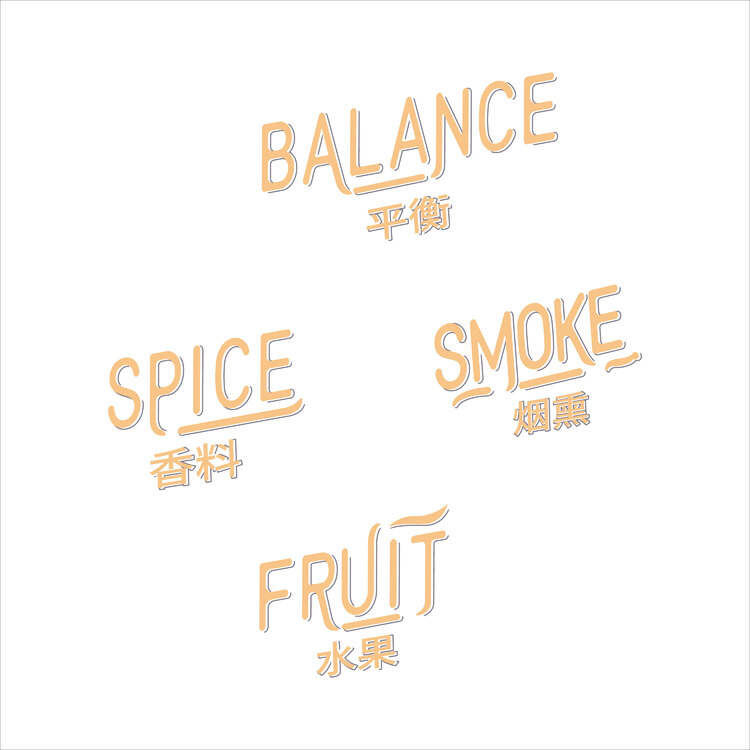 Balance、Spice、Smoke、Fruitlogo