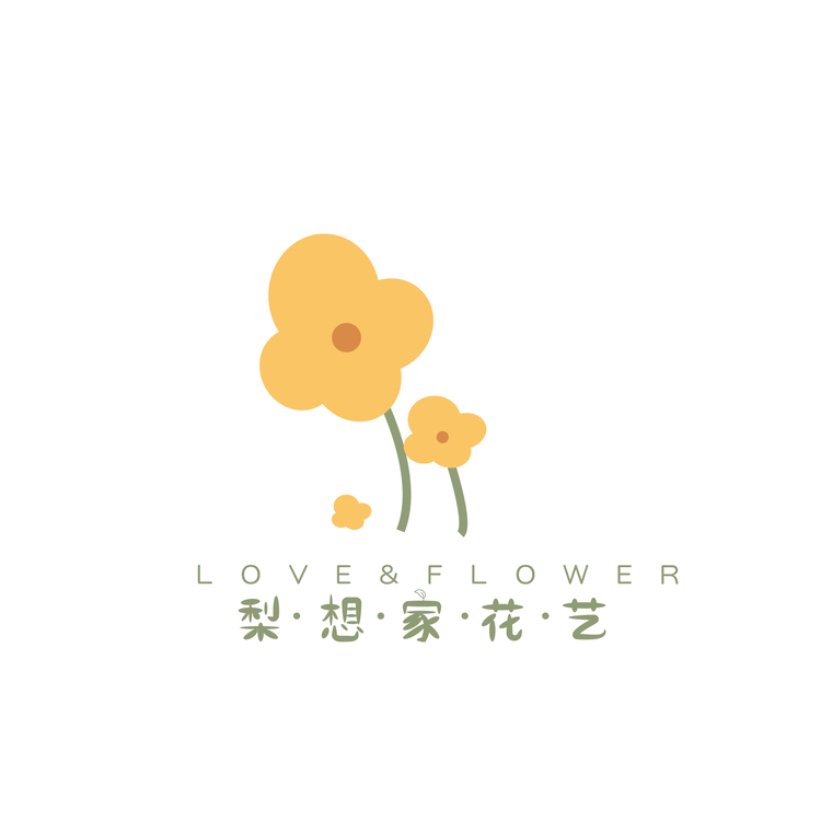 梨想家花艺logo