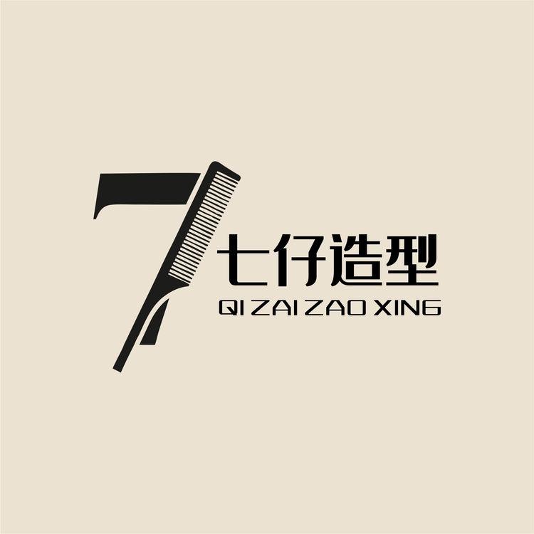 七仔造型logo