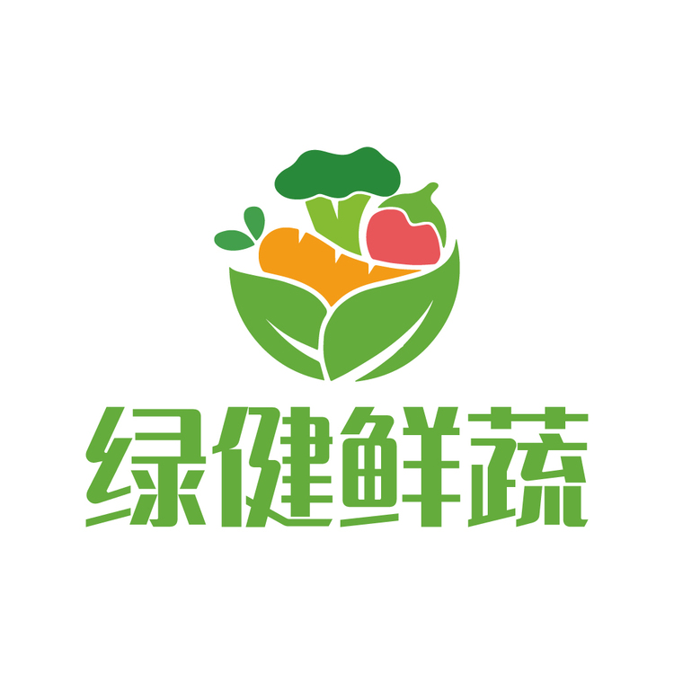 绿健鲜蔬logo